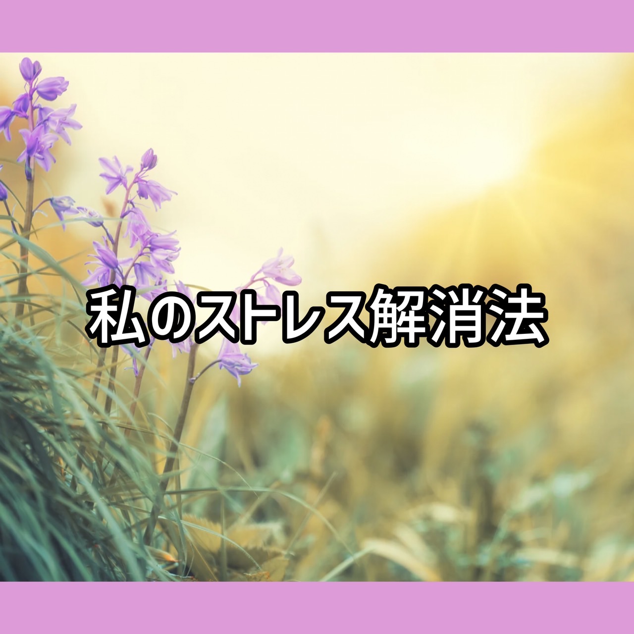 私のストレス解消法