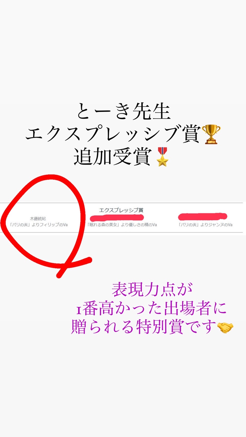 エクスプレッシブ賞！