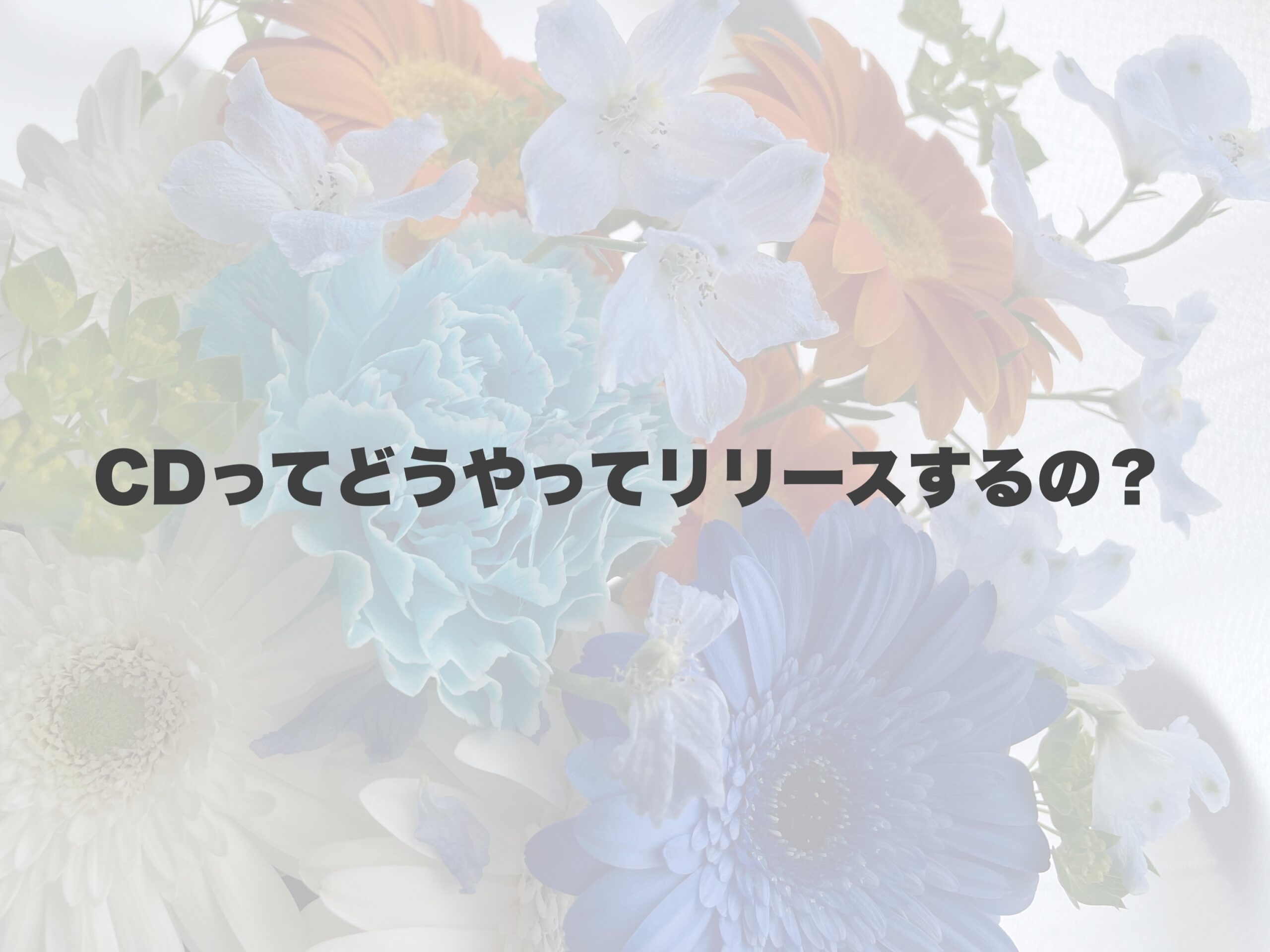 CDってどうやってリリースするの？ 【岐阜、大垣、各務原、本巣、一宮、木曽川でボイトレするならナユタス岐阜校】