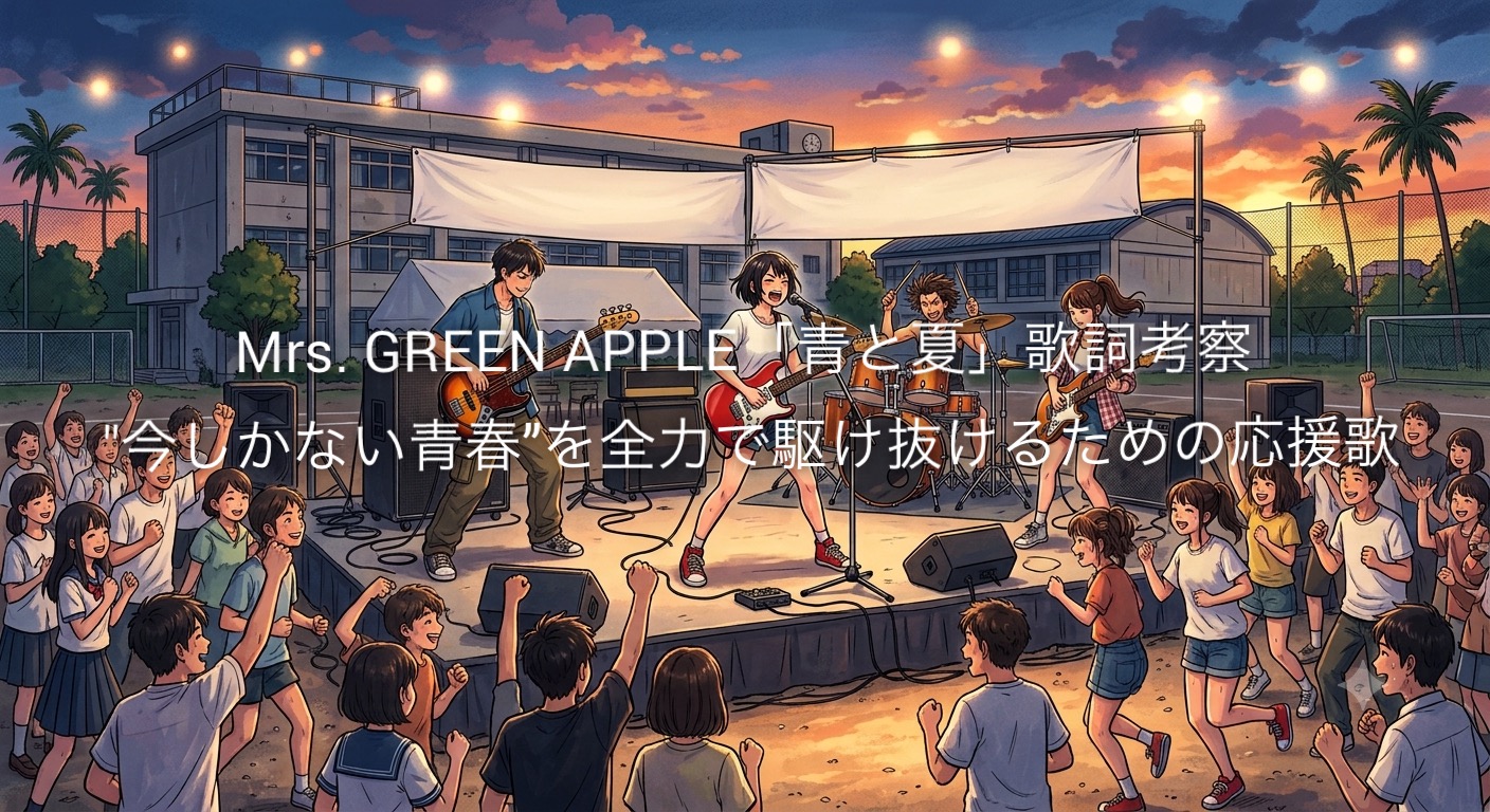 Mrs. GREEN APPLE「青と夏」歌詞考察｜“今しかない青春”を全力で駆け抜けるための応援歌
