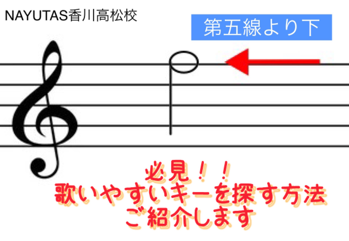 歌いやすいキーを探す方法をご紹介します☆「香川ボイトレ教室」NAYUTAS香川高松校