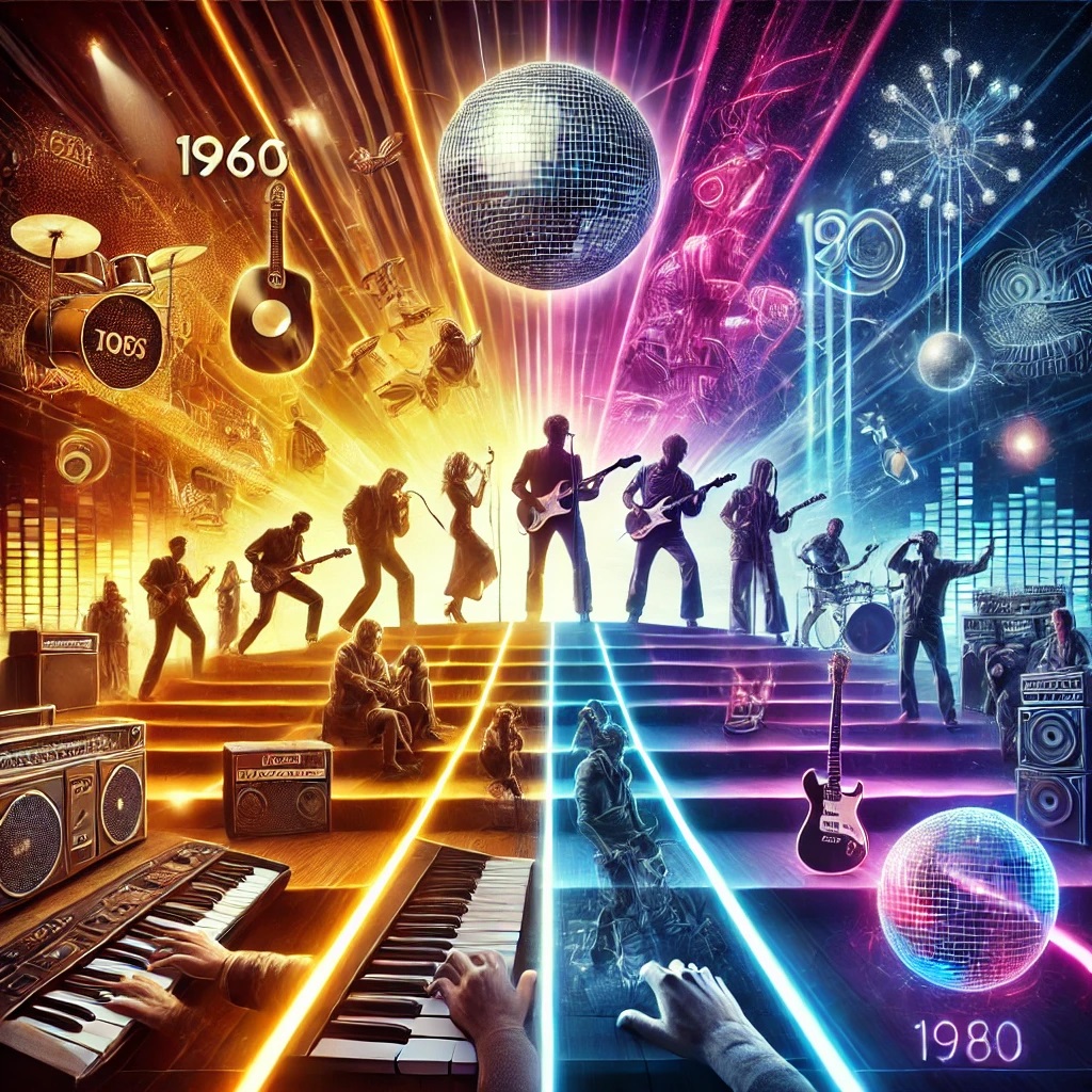 1960年代から1980年代までのミュージックシーンの変遷