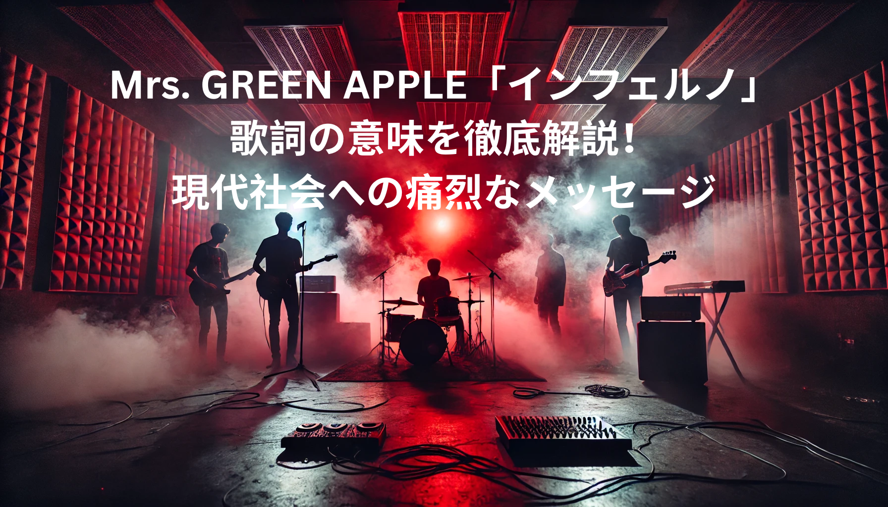 Mrs. GREEN APPLE「インフェルノ」歌詞の意味を徹底解説！現代社会への痛烈なメッセージ [所沢のボイトレ教室]ナユタス所沢校