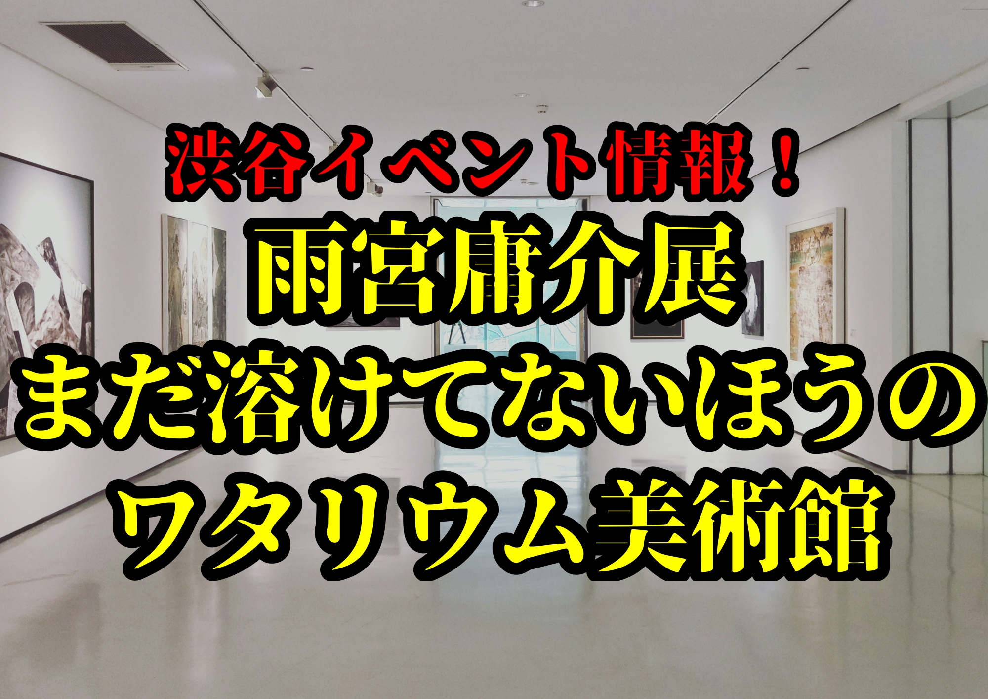 渋谷イベント情報！雨宮庸介展｜ まだ溶けてないほうのワタリウム美術館🎧NAYUTAS渋谷校🎧