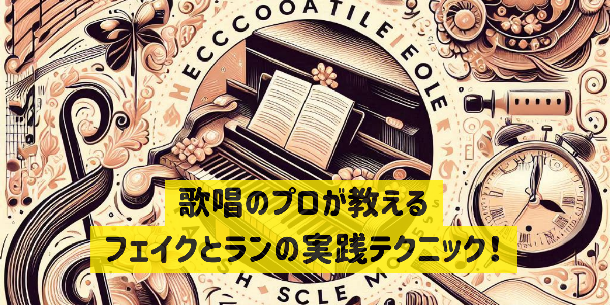 歌唱のプロが教えるフェイクとランの実践テクニック！
