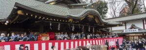 大國魂神社の節分の様子 