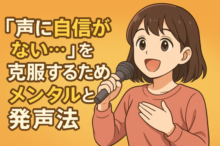 「声に自信がない…」を克服するためのメンタルと発声法🗣️✨
