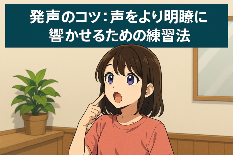 発声のコツ：声をより明瞭に響かせるための練習法
