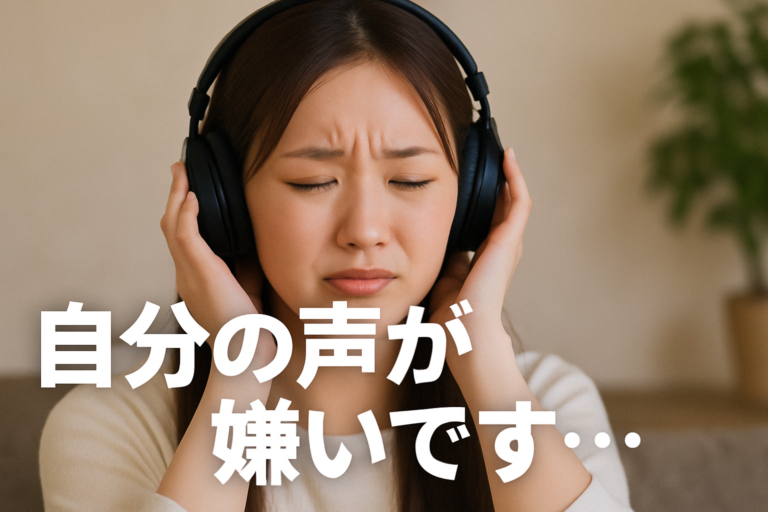 自分の声が嫌いです…😢🎧 録音した声が苦手なあなたへ。声の“違和感”は克服できます!