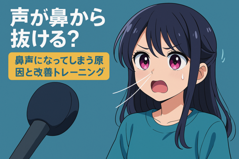 声が鼻から抜ける？鼻声になってしまう原因と改善トレーニング