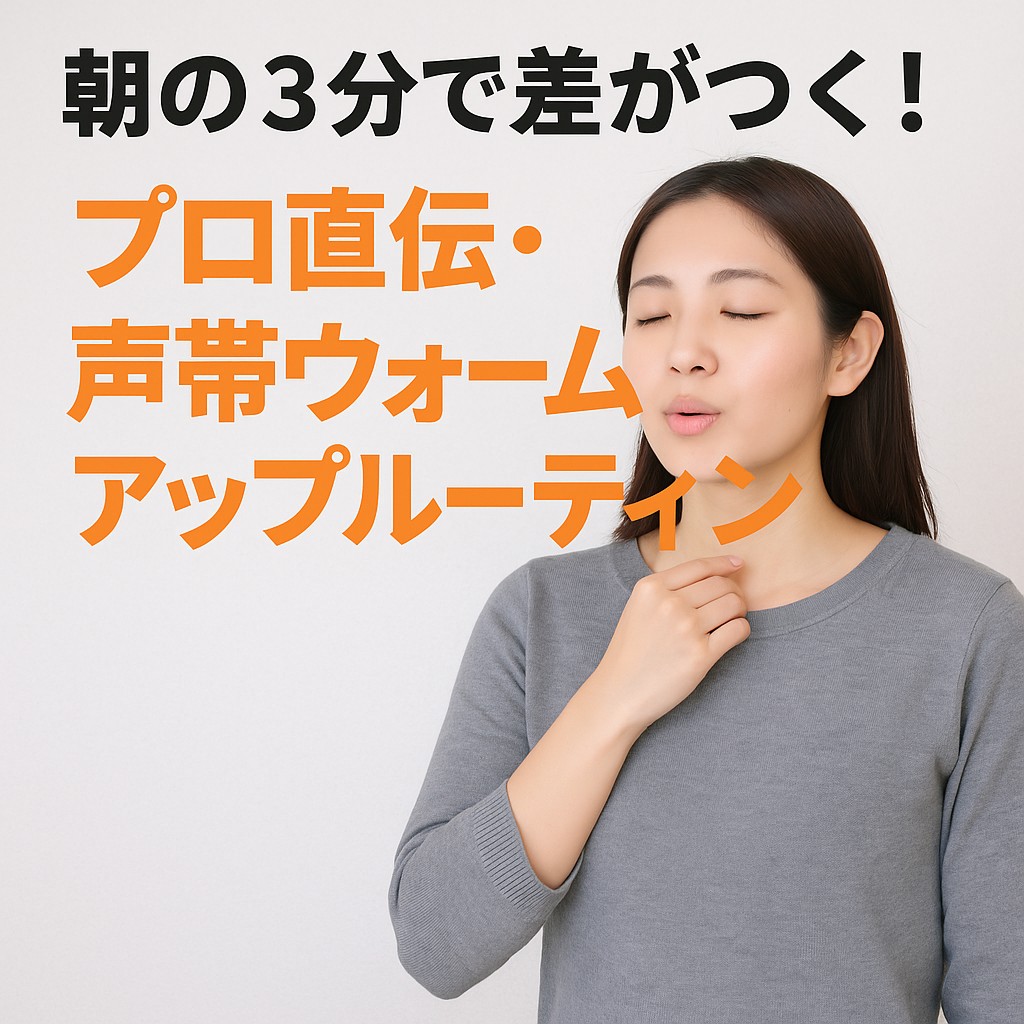朝の3分で差がつく！プロ直伝・声帯ウォームアップルーティン