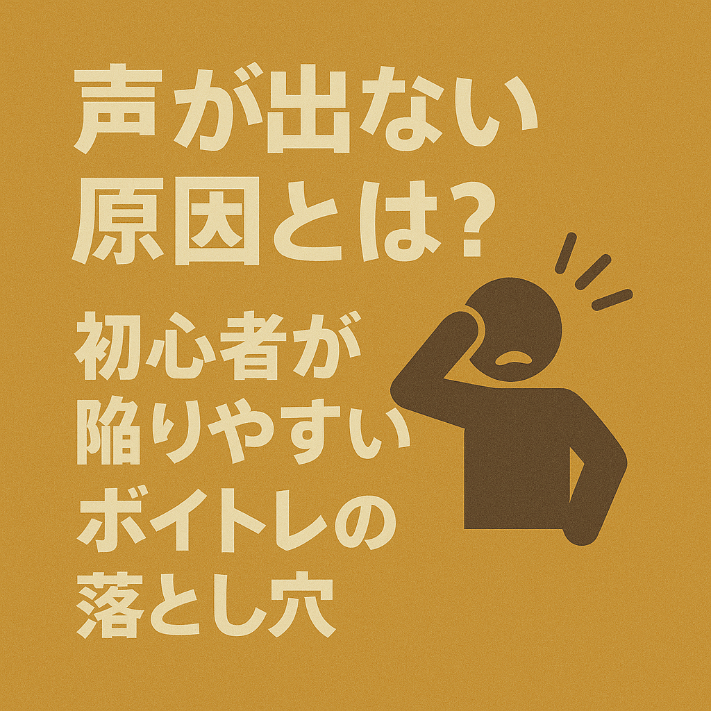 声が出ない原因とは？初心者が陥りやすいボイトレの落とし穴