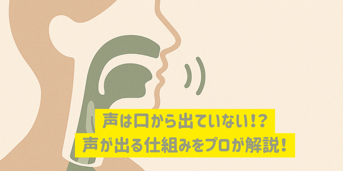 声は口から出ていない！？声が出る仕組みをプロが解説！