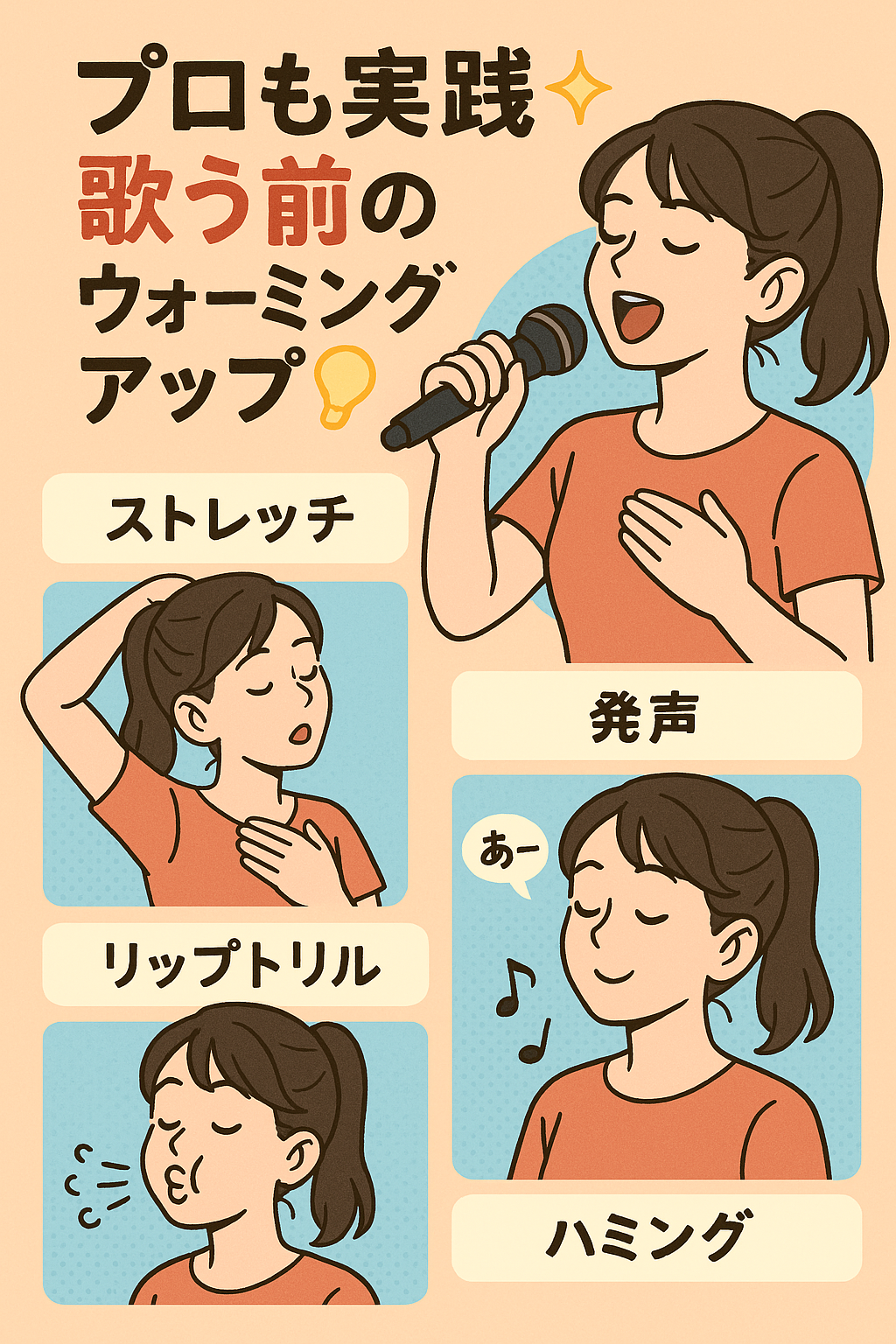 🎤プロも実践✨歌う前のウォーミングアップ💡