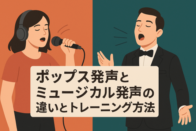 ポップス発声とミュージカル発声の違いとトレーニング方法
