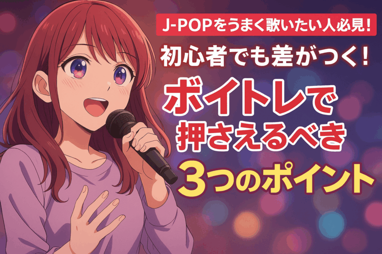 【J-POPをうまく歌いたい人必見】初心者でも差がつく！ボイトレで押さえるべき3つのポイント