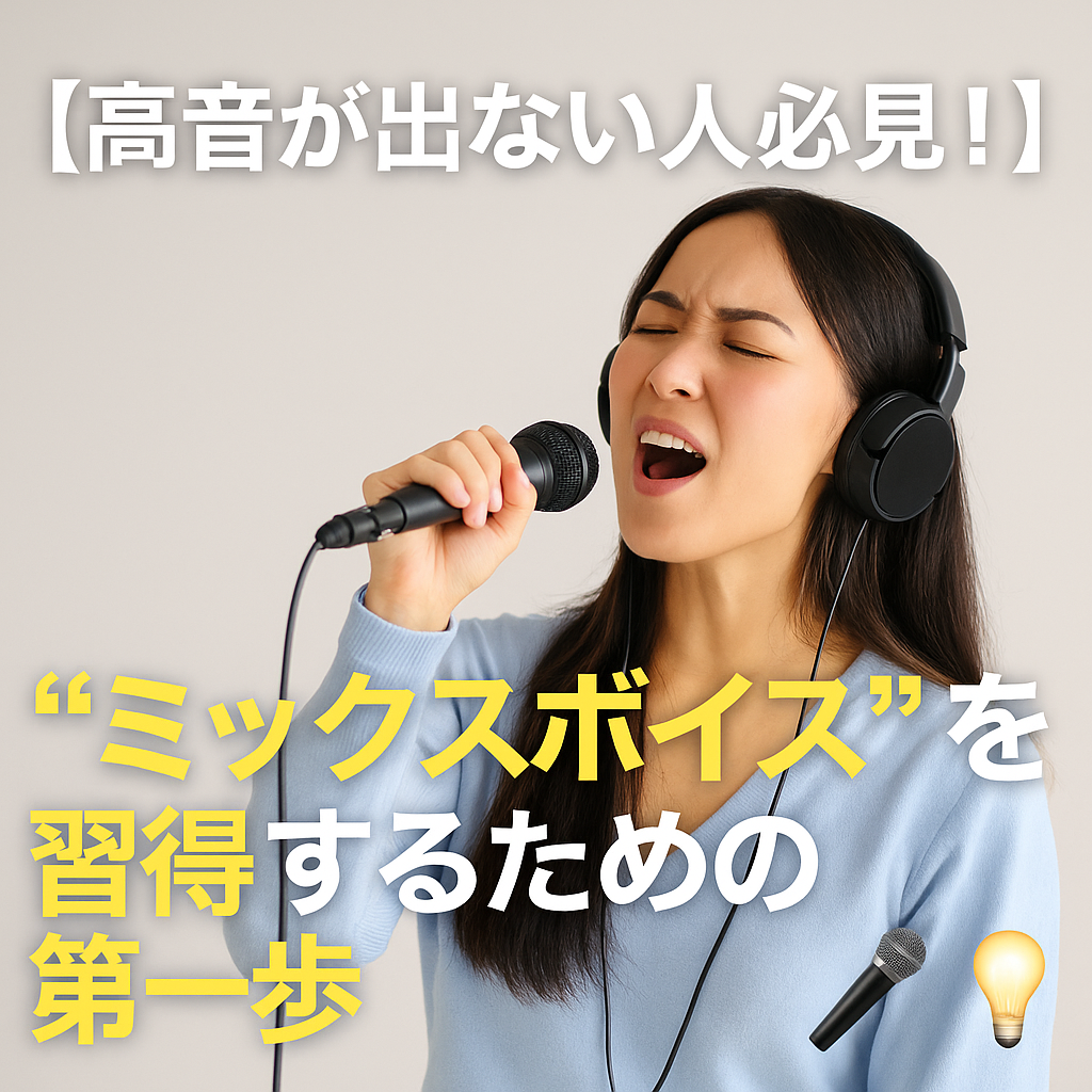 【高音が出ない人必見！】“ミックスボイス”を習得するための第一歩🎤💡