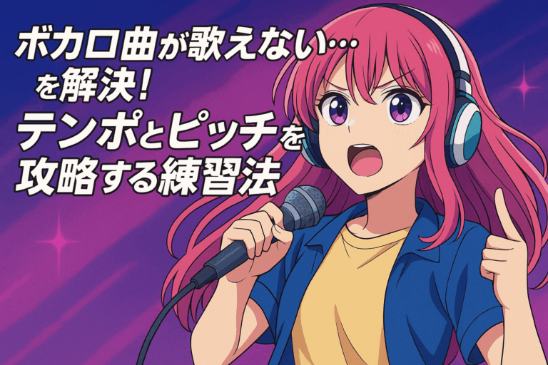 ボカロ曲が歌えない…を解決！テンポとピッチを攻略する練習法