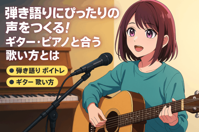 弾き語りにぴったりの声をつくる！ギター・ピアノと合う歌い方とは