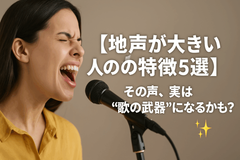 【地声が大きい人の特徴5選】その声、実は“歌の武器”になるかも？🎤✨