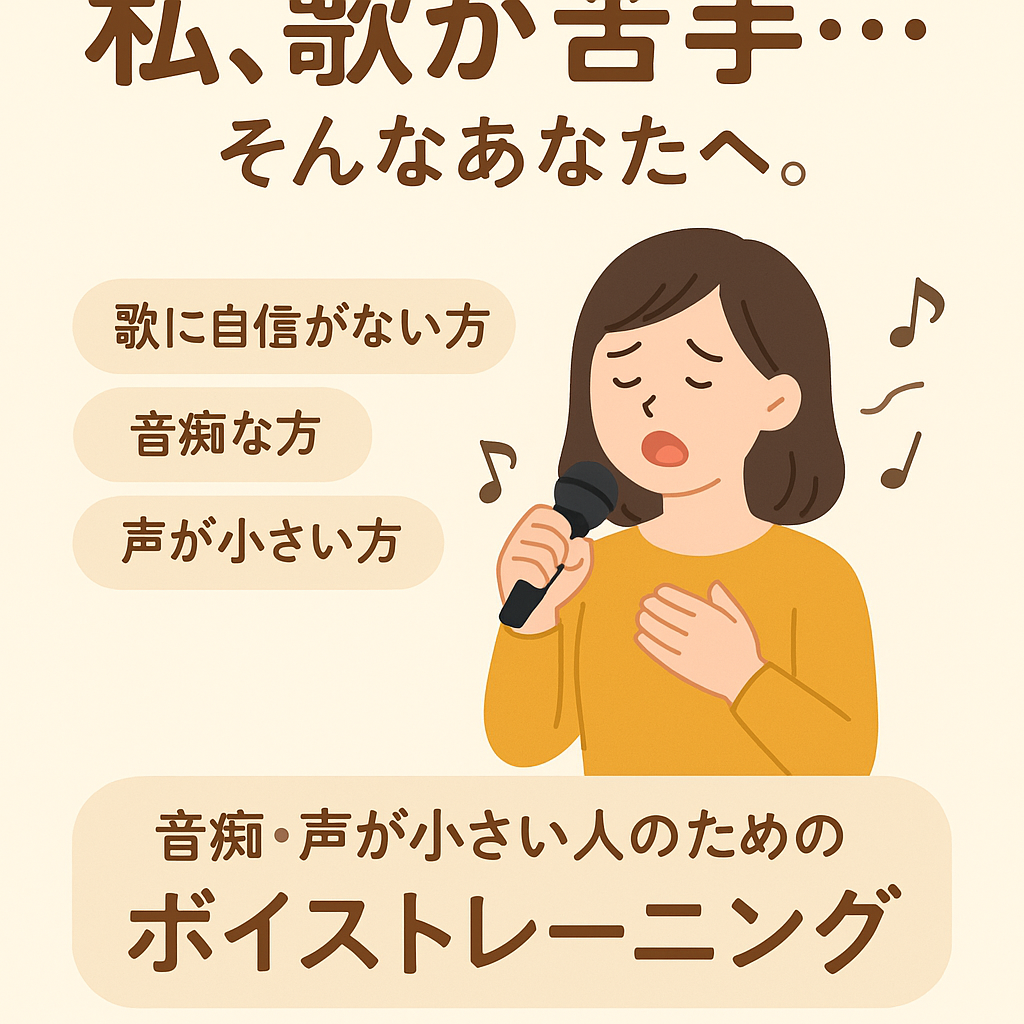 「私、歌が苦手…」そんなあなたへ。音痴・声が小さい人のためのボイストレーニング