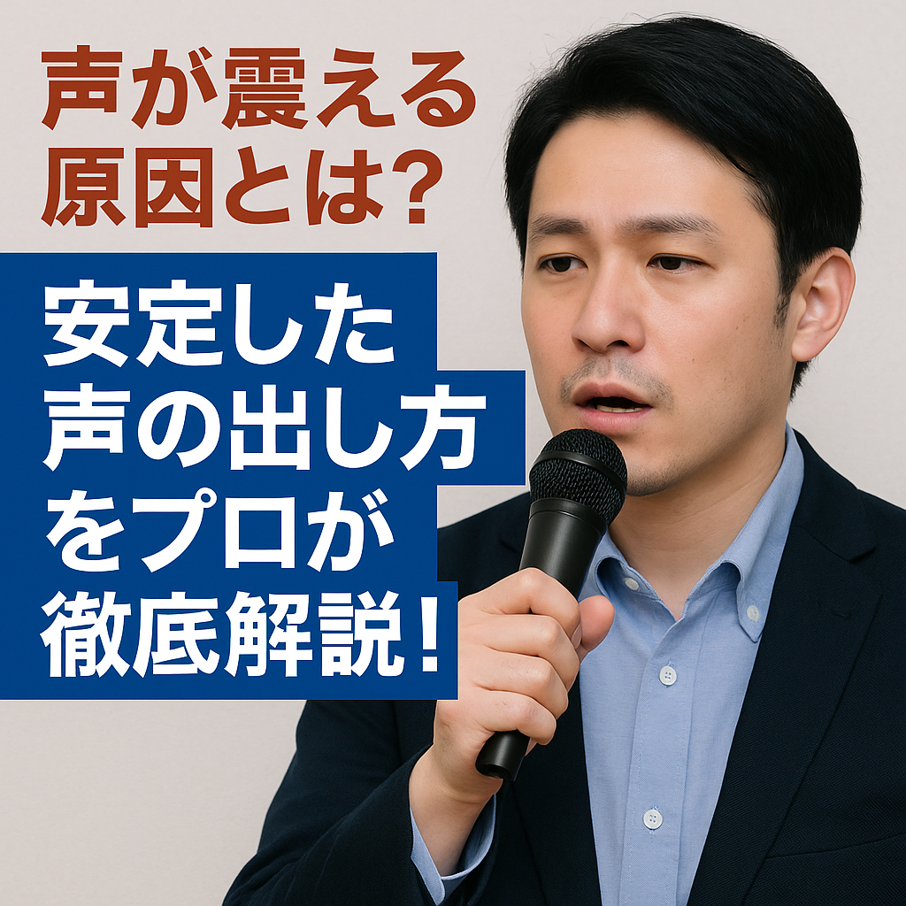 もう震えない！声が震える原因と安定した声の出し方をプロが伝授！