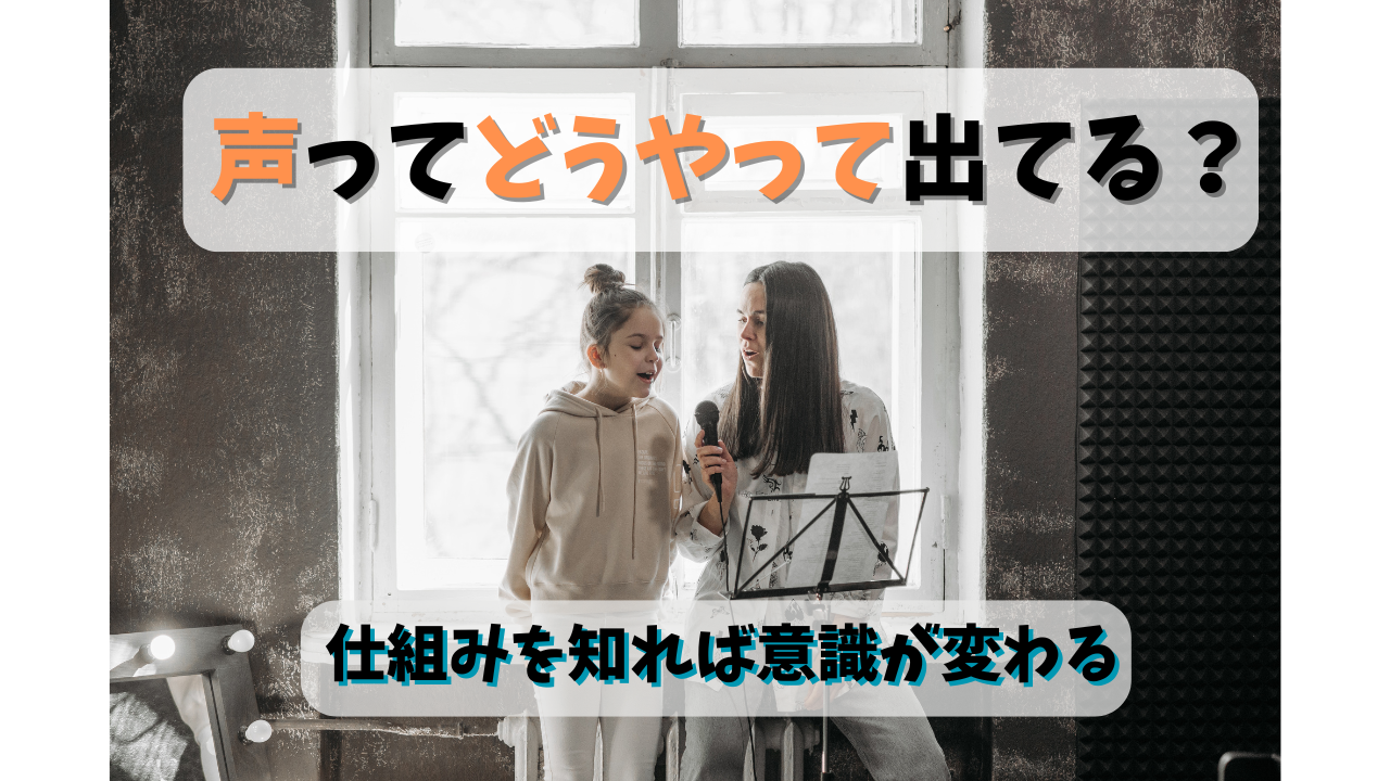 声ってどうやって出てる？仕組みを知ると、テクニックがもっと活きる！