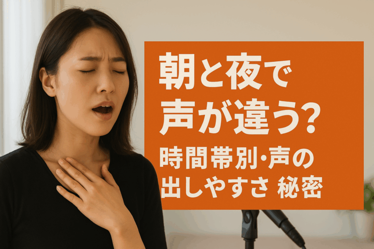 朝と夜で声が違う？時間帯別・声の出しやすさの秘密