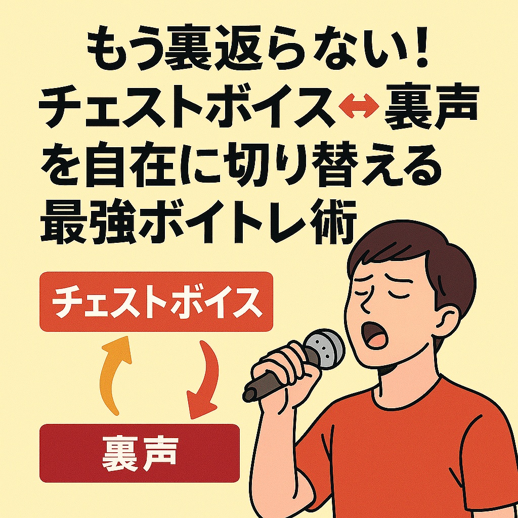 もう裏返らない！チェストボイス⇄裏声を自在に切り替える最強ボイトレ術