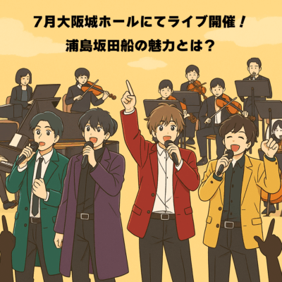 7月大阪城ホールにてライブ開催！浦島坂田船の魅力とは？