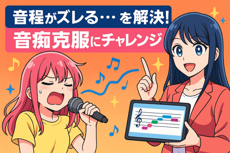 音程がズレる…を解決！千種・今池エリアのボイトレで音痴克服にチャレンジ！