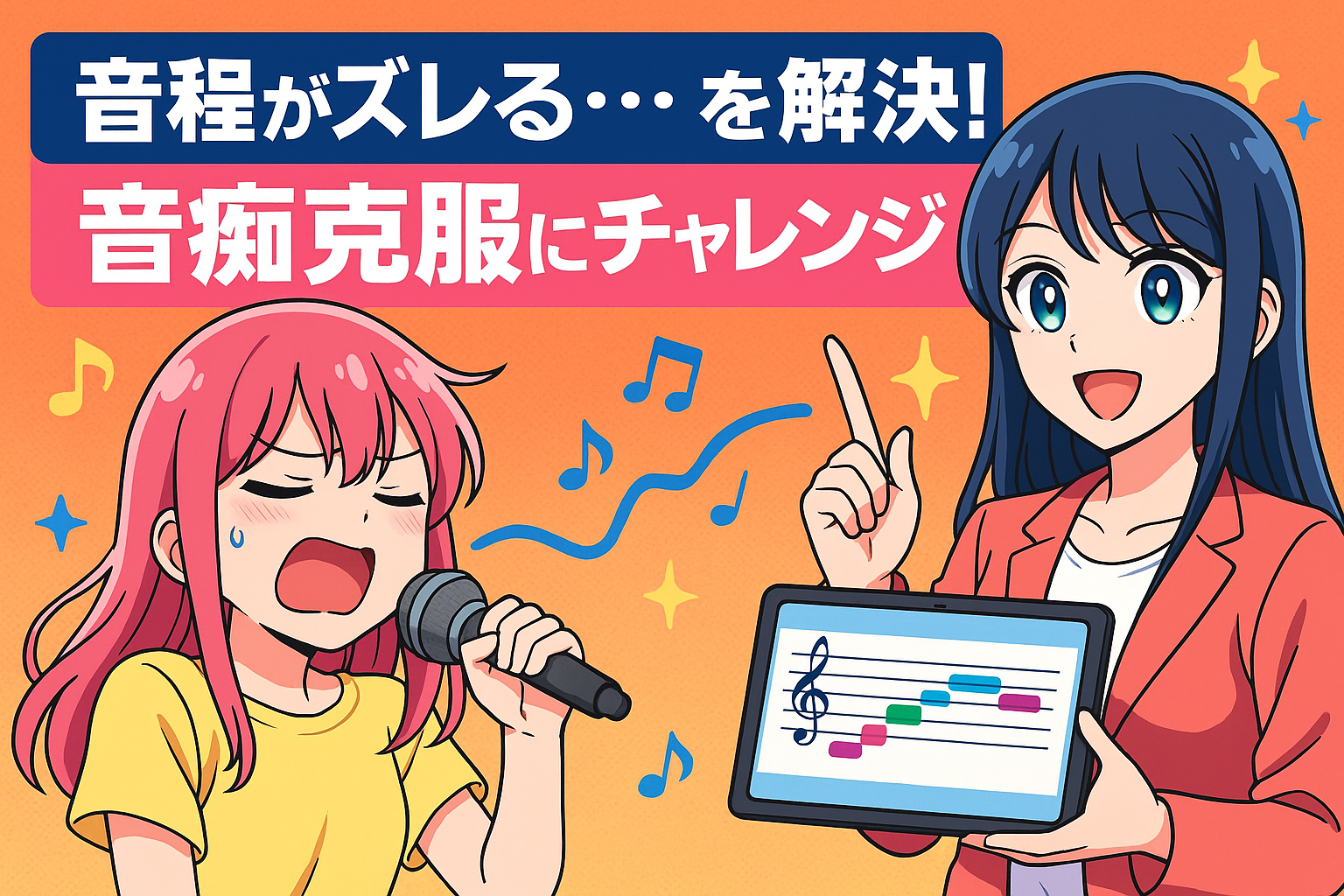 ボイトレで音痴克服！千種・今池エリアのNAYUTAS千種校で音程トレーニングに励む生徒と講師の様子
