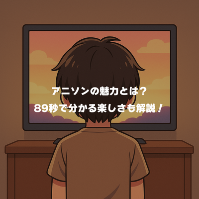 アニソンの魅力とは？89秒で分かる楽しさも解説！