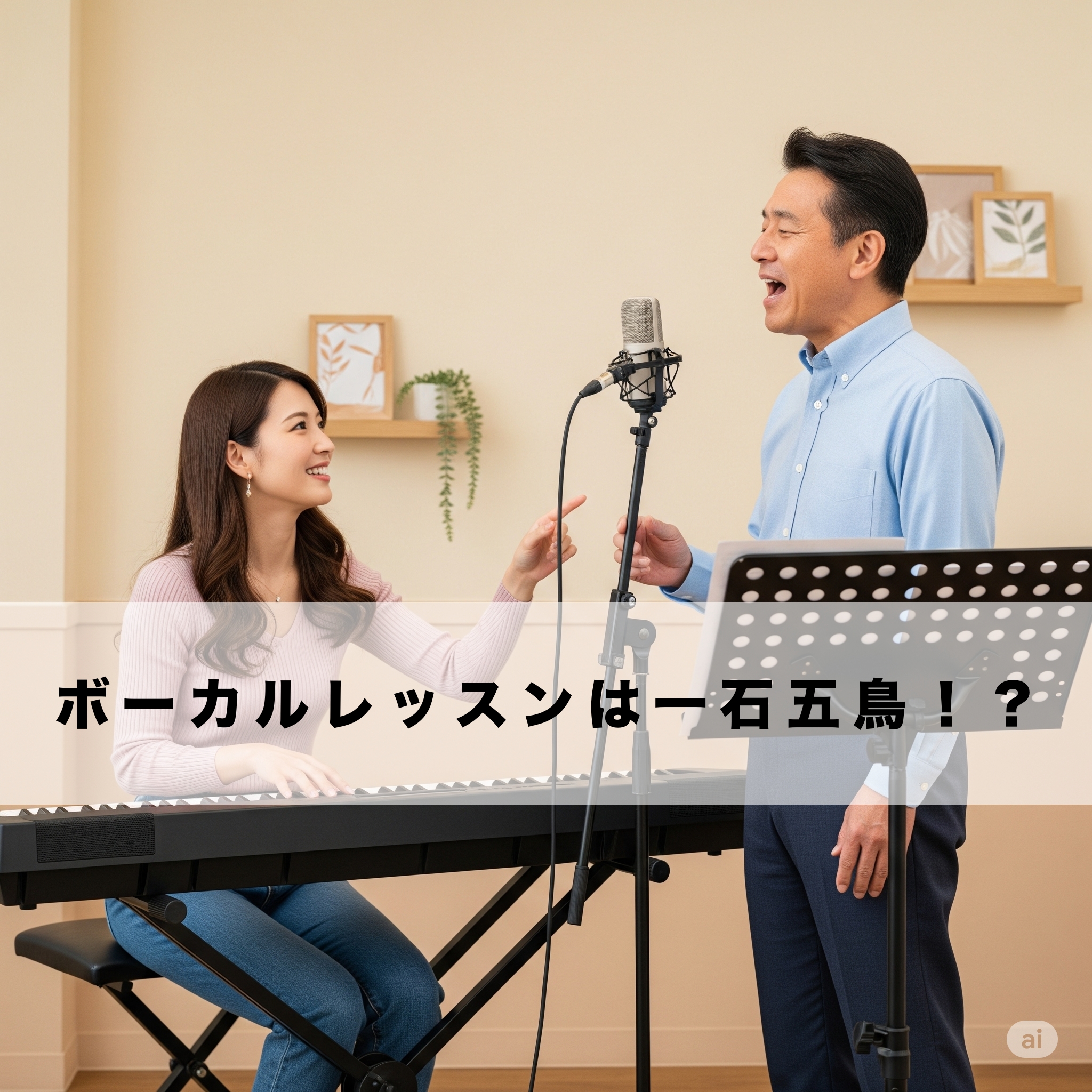 【一石五鳥！】歌が上手くなるだけじゃない！ボーカルレッスンで得られる4つのメリット