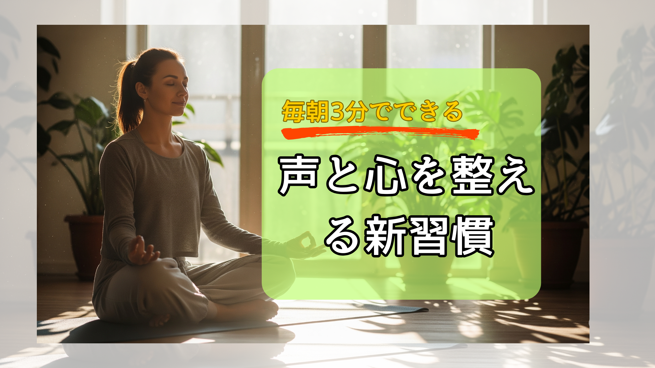 【NAYUTAS鹿児島中央校】毎朝3分でできる　声と心を整える新習慣