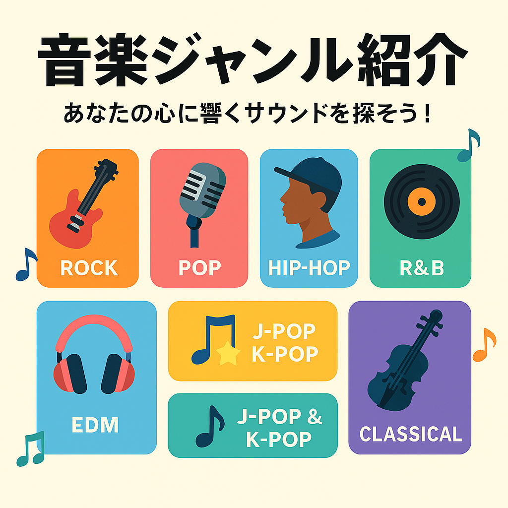 🎼音楽ジャンル紹介ーあなたの心に響くサウンドを探そう！【NAYUTAS大橋校】｜福岡・大橋｜