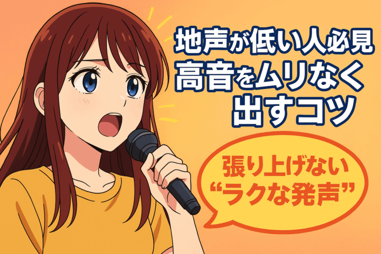 【地声が低い人向け】ムリせず高音を出す方法｜張り上げない発声でラクに響かせるコツとは？