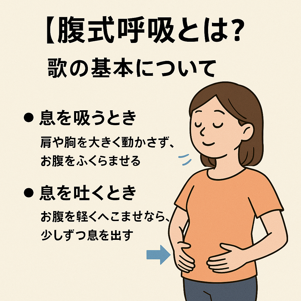 【腹式呼吸とは？】歌の基本について