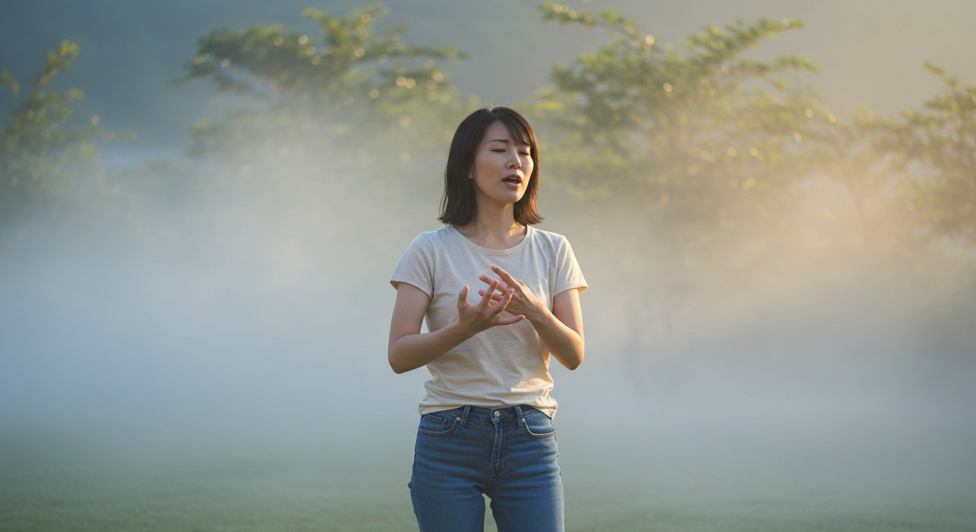 備中松山城の雲海のように幻想的な声の響かせ方