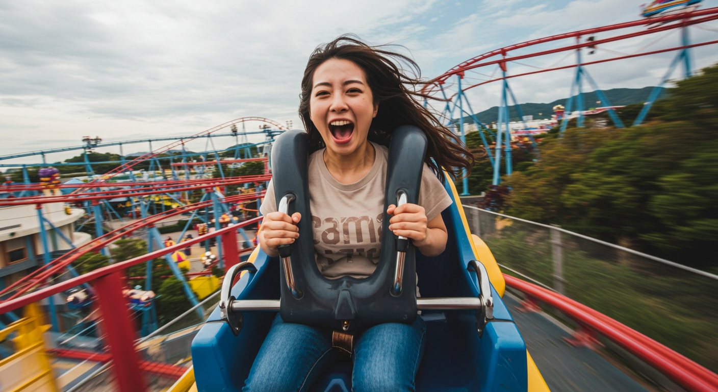 「鷲羽山ハイランドの絶叫マシンで裏声開発！」