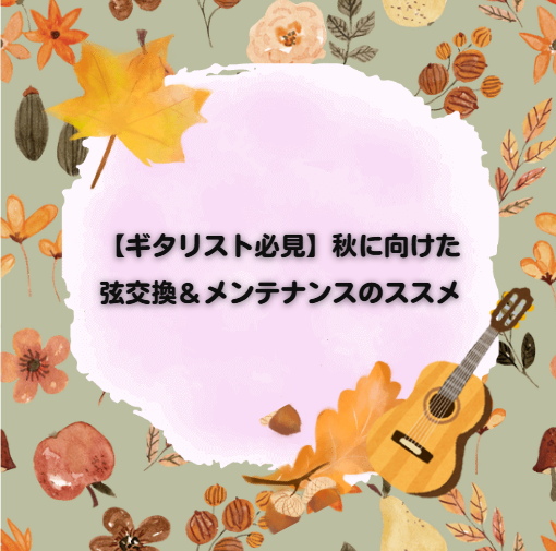 🍁【ギタリスト必見】秋に向けた弦交換＆メンテナンスのススメ🎸✨