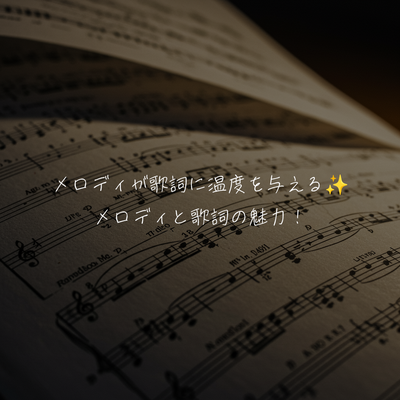 メロディが歌詞に温度を与える✨️メロディと歌詞の魅力！