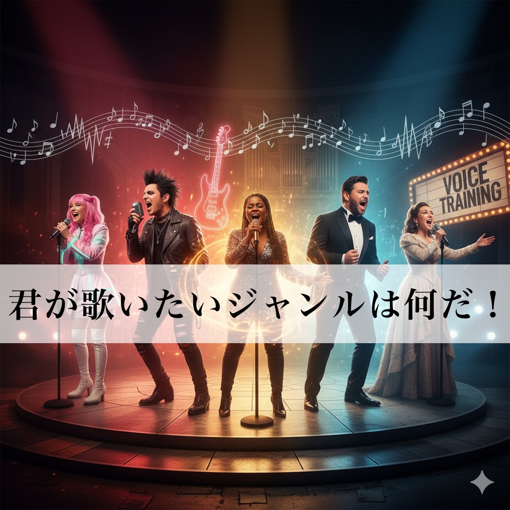 【歌のジャンル紹介】ボイトレはジャンルで違う！