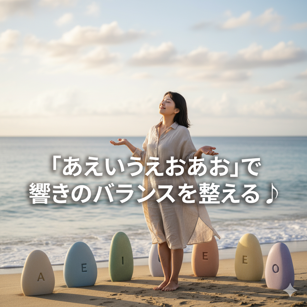 「あえいうえおあお」で響きのバランスを整える♪