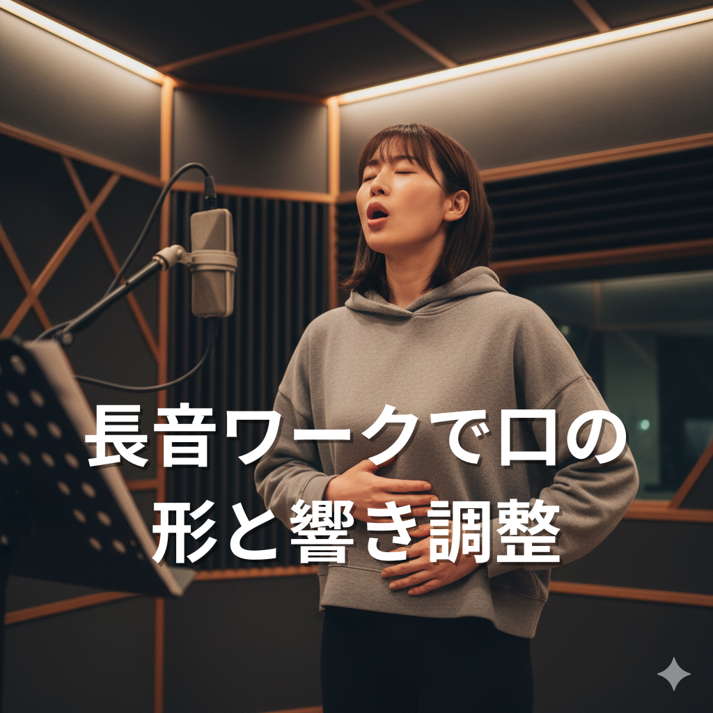 長音ワークで口の形と響き調整
