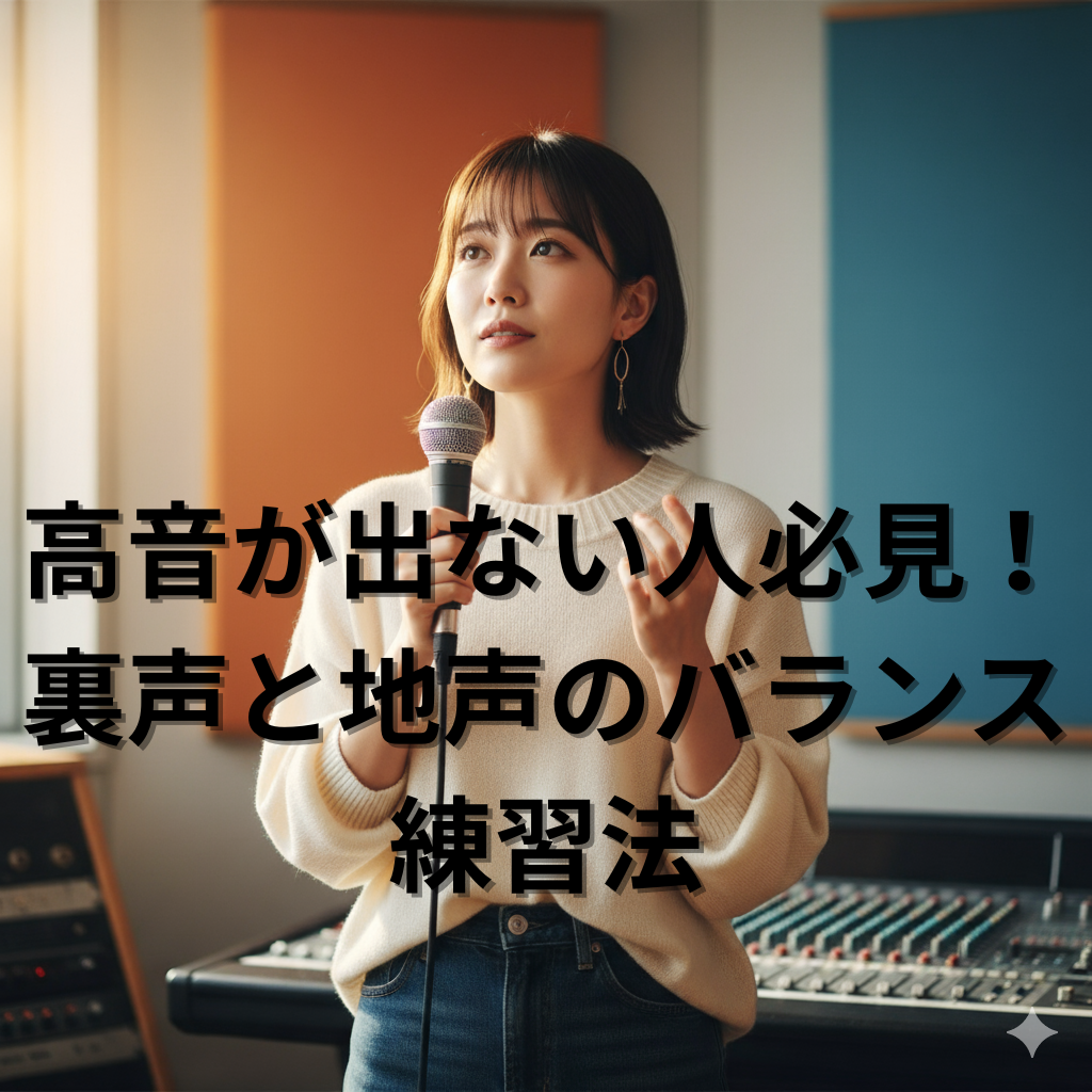 高音が出ない人必見！裏声と地声のバランス練習法