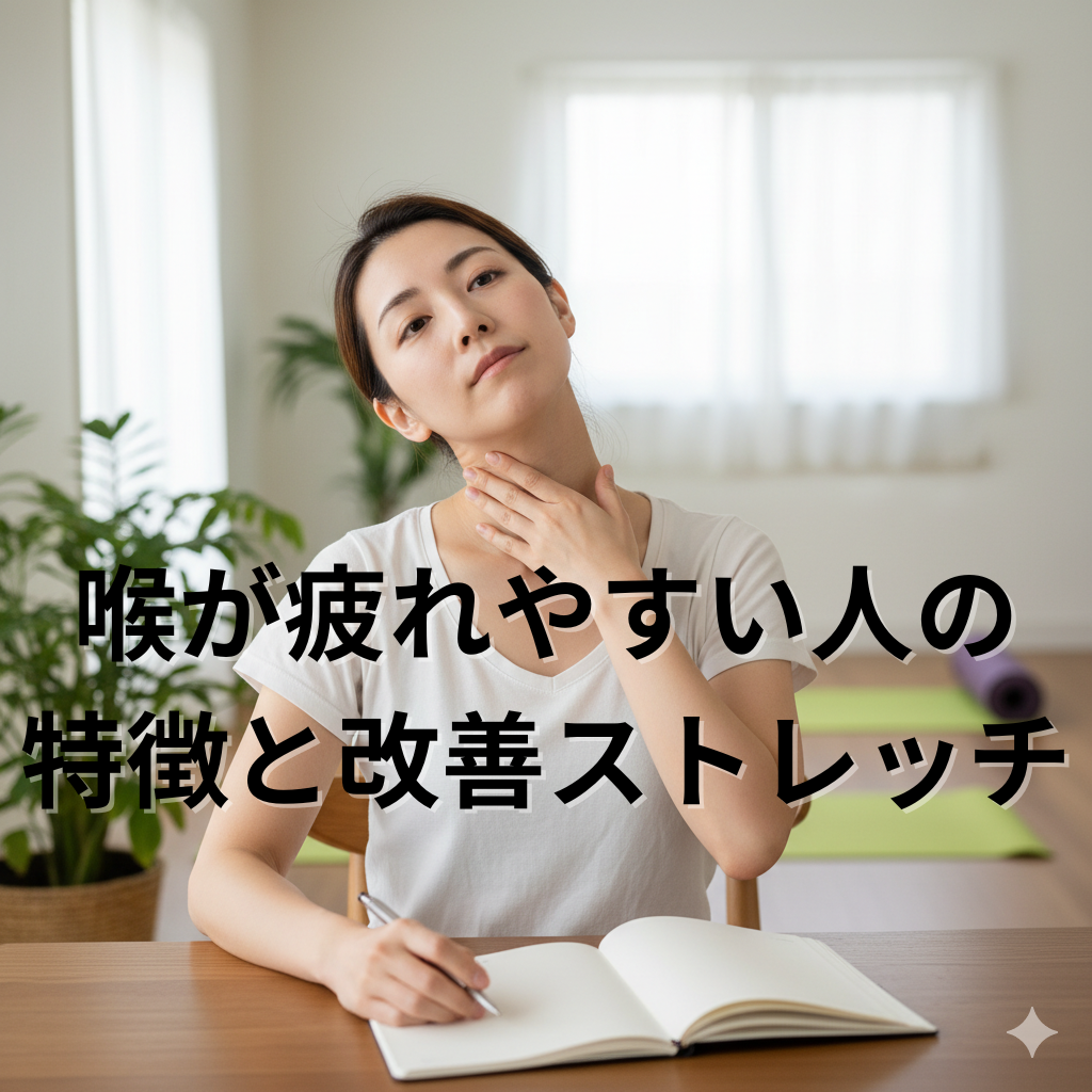 喉が疲れやすい人の特徴と改善ストレッチ✨