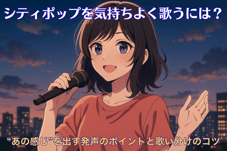 シティポップを気持ちよく歌うには?“あの感じ”を出す発声のポイントと歌い分けのコツ