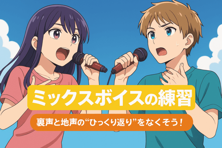 【ミックスボイスが出せない】裏声と地声の“ひっくり返り”をなくす練習法を解説！