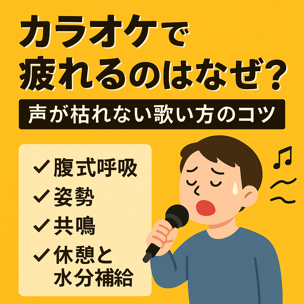 カラオケで疲れるのはなぜ？声が枯れない歌い方のコツ　[所沢のボイトレ教室]ナユタス所沢校